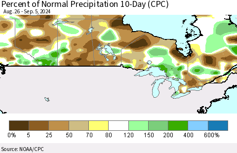 Percent of Normal Precipitation 10-Day