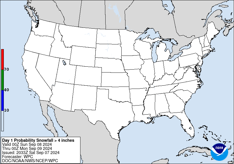 1-Day Snow Forecast