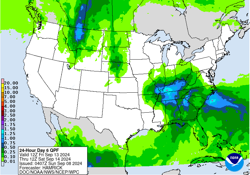 6-Day Precipitation Forecast