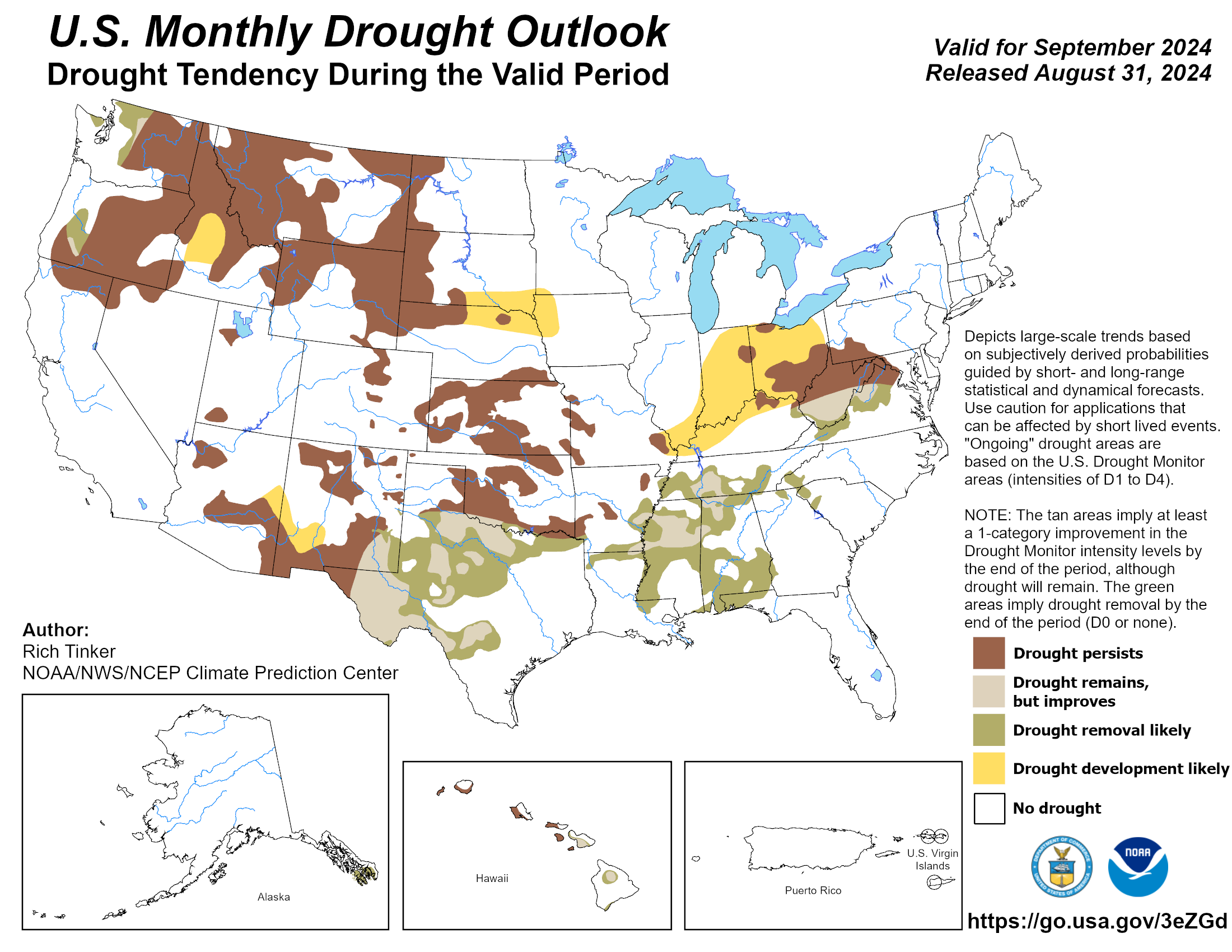 US Monthly Drought Outlook