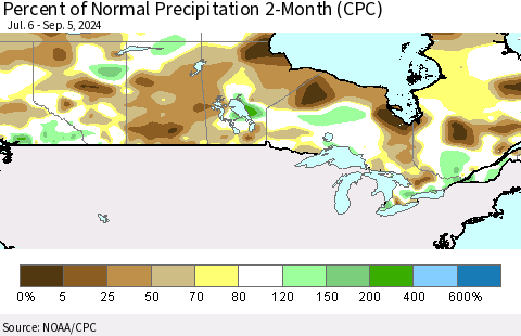 Percent of Normal Precipitation 2-Month